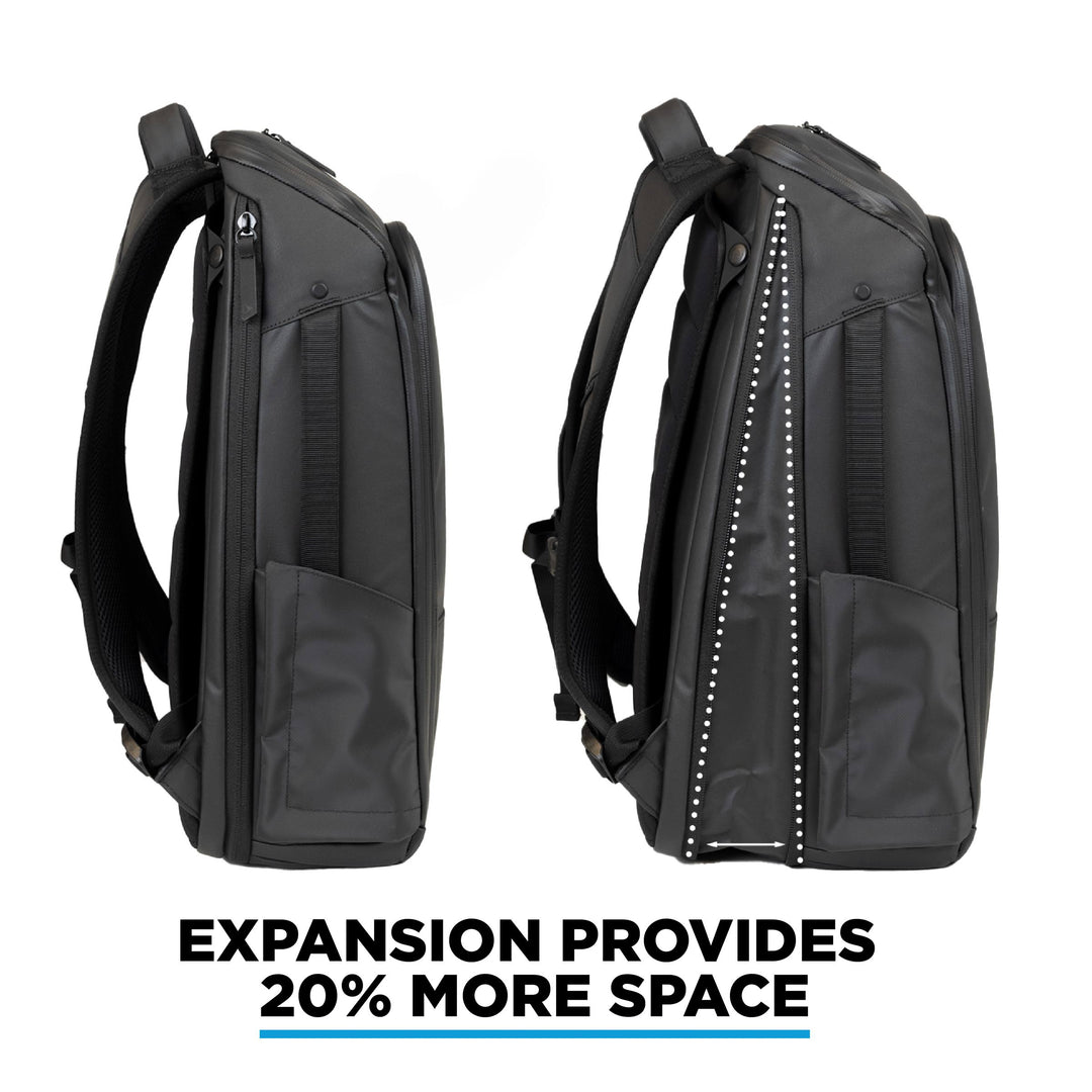 Expandable Black Backpack