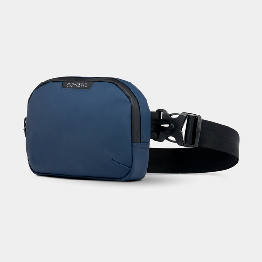 Gomatic Access Sling Navy Strap Side View#color_navy