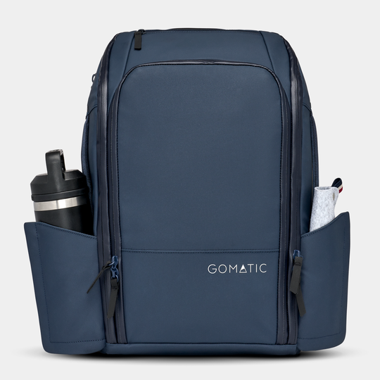 Gomatic Navy Backpack Front View#color_navy