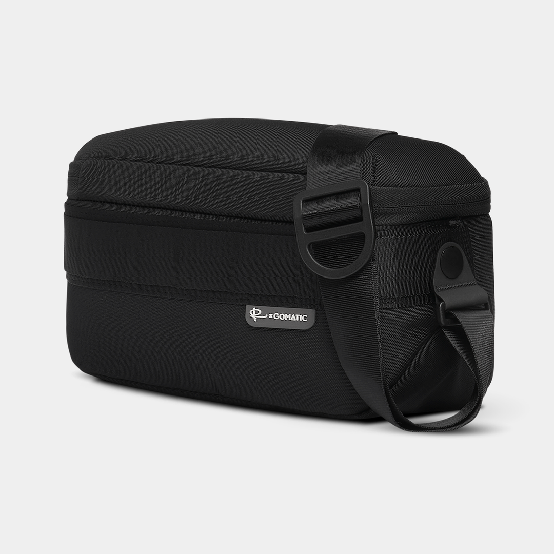 Luma Camera Sling 9L Black Side Angle View #color_black